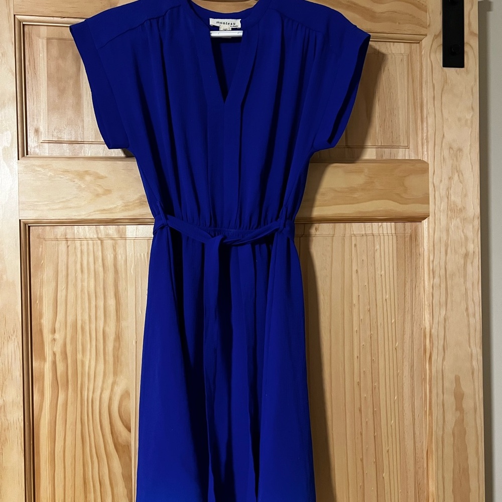 Monteau Royal Blue Midi Dress